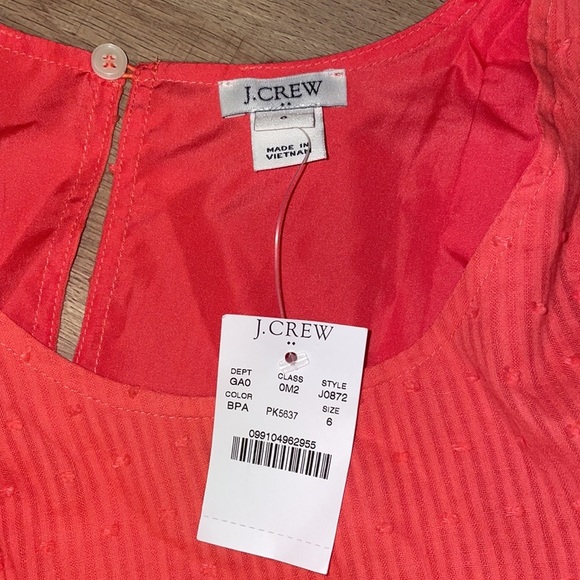 J.Crew coral Swiss dot tank top 6 NWT - Picture 3 of 4